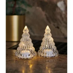 2 mini-sapins transparents led Lucy, Sirius