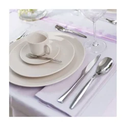Assiette dessert Modulo Nature Kaolin, Degrenne Paris