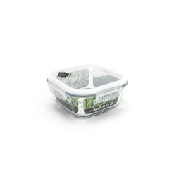 Boîte carrée en verre 800 ml, Pebbly