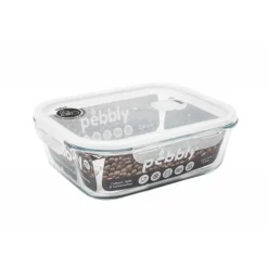 Boîte rectangulaire en verre 2.25L, Pebbly