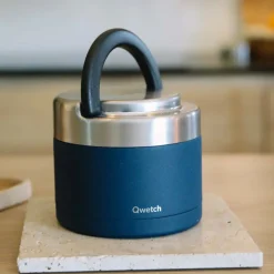 Boîte repas isotherme Granite bleu, Qwetch