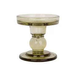 Bougeoir Glass Art Moss Green, Present Time