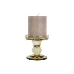 Bougeoir Glass Art Moss Green, Present Time