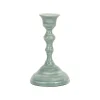 Bougeoir émaillé Baroque Sauge, Côté Table