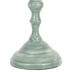 Bougeoir émaillé Baroque Sauge, Côté Table