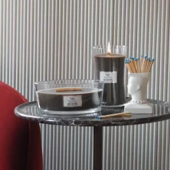 Bougie Parfumée Ellipse Sable et Bois Flotté, Woodwick