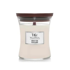 Bougie parfumée Teck blanc, Woodwick