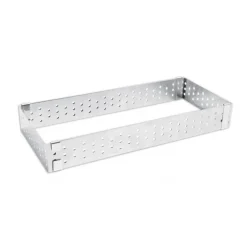 Cadre à tarte rectangle extensible perforé inox, ScrapCooking