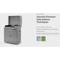 Chariot Premium inox fermé 60 CHPIF 60, Forge Adour