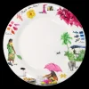 Coffret 4 assiettes plates Route des Indes, Faïencerie de Gien