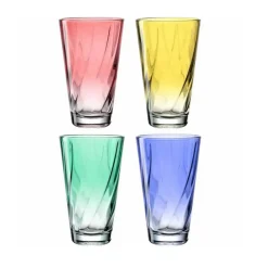 Coffret 4 chopes assorties 30 cl Twist, Léonardo