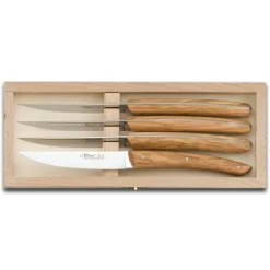 Coffret 4 couteaux à steak Le Thiers® Bois d'Olivier, Claude Dozorme