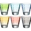 Coffret 6 gobelets assortis Optic pastel, Léonardo