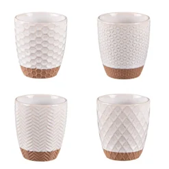 Coffret 4 gobelets 20cl Jaspe Beige, Table Passion