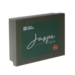 Coffret 4 mugs 35cl Jaspe Vert, Table Passion
