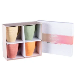 Coffret 4 mugs 35cl Sunrise, Table Passion