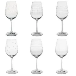 Coffret 6 verres à vin Graphik, Table passion
