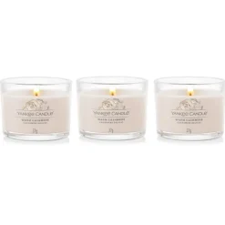Coffret de 3 Bougies Votives Parfumées Cachemire Délicat, Yankee Candle