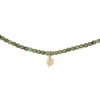 Collier et Bracelet 3 tours Trèfle Vert Marbré, Têtes Blondes