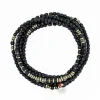 Collier et Bracelet 6 tours Black Panther, Têtes Blondes