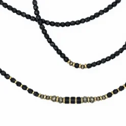 Collier et Bracelet 6 tours Black Panther, Têtes Blondes