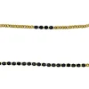 Collier et Bracelet 6 tours Caroline Gold Noir, Têtes Blondes