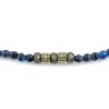 Collier et Bracelet 6 tours Gabrielle Denim Marbré, Têtes Blondes