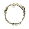 Collier et Bracelet 3 tours Python Slim, Têtes Blondes