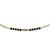 Collier et Bracelet 3 tours Andy Gold Noir, Têtes Blondes