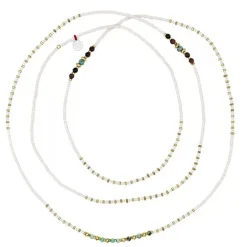 Collier et Bracelet 6 tours New Andy Rose Guimauve, Têtes Blondes