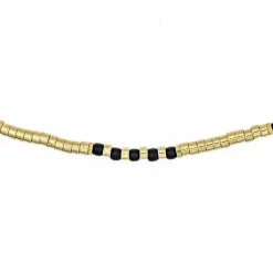 Collier et Bracelet 3 tours Toni Hématite Gold, Têtes Blondes