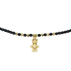 Collier et Bracelet 3 tours Doudou Dédé Noir, Têtes Blondes