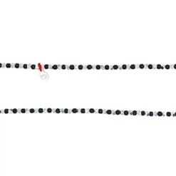 Collier et Bracelet 6 tours Max Silver Noir, Têtes Blondes