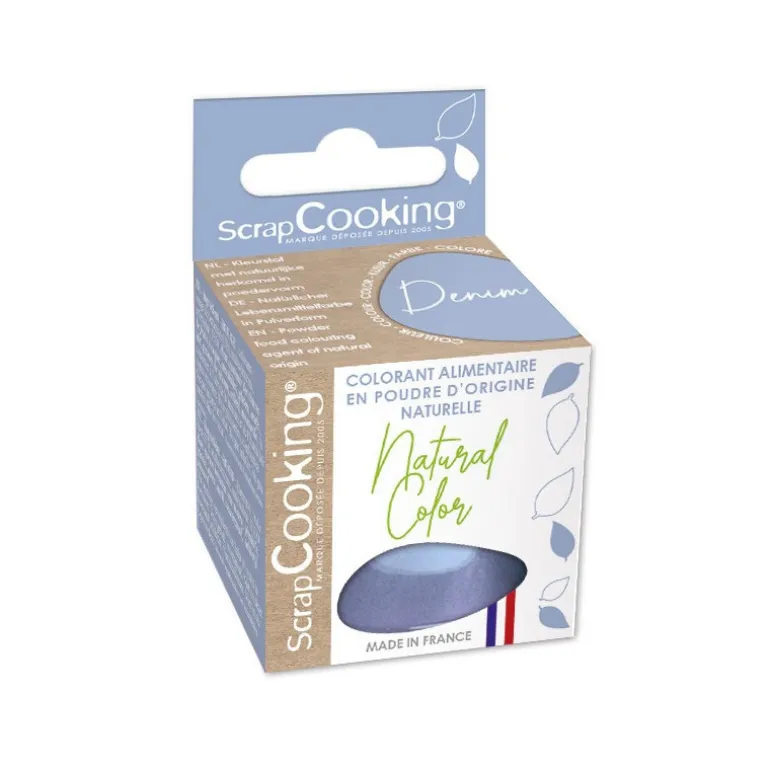 Colorant alimentaire naturel en poudre Denim, Scrapcooking