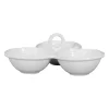 Coupelle Triple en faïence blanc Darcy, Côté Table