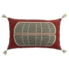 Coussin brodé Yaël Géranium, Vivaraise