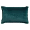 Coussin uni Fara Paon, Vivaraise