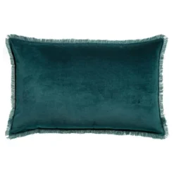 Coussin uni Fara Paon, Vivaraise