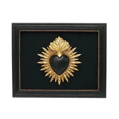 Décoration murale Ex-voto noir 13,5 x 16,5 cm, Emdé