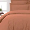 Drap Plat Soft Percale Brique, Sensei