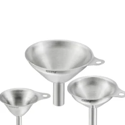 Ensemble de 3 mini-entonnoirs inox Versare, Gefu
