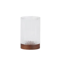 Gobelet de salle de bain en Verre et Acacia, Andrea House