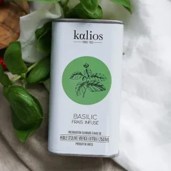 Huile d'Olive Infusée au Basilic, Kalios