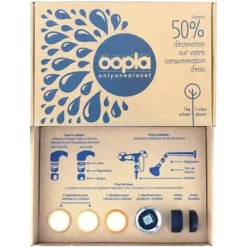 Kit économiseur d'eau pour robinets et douche, oopla
