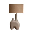 Lampe céramique Kharaï et abat-jour jute, Chehoma
