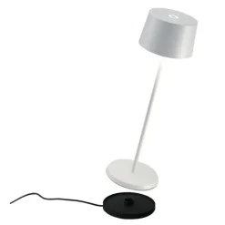 Lampe Olivia Blanche 11x35 cm, Zafferano