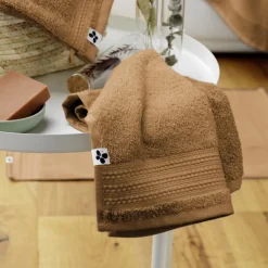Linge de toilette Garance Camel, L'effet papillon