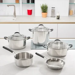 Marmite inox 24 cm Tempra avec couvercle, Lagostina