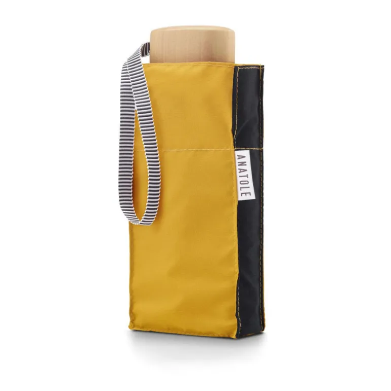 Micro-parapluie bicolore Jaune & Bleu Nuit Sidney, Anatole