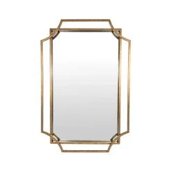 Miroir Art Déco métal doré 60 x 90 cm, Emdé